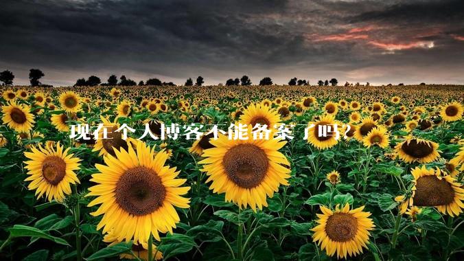 现在个人博客不能备案了吗？