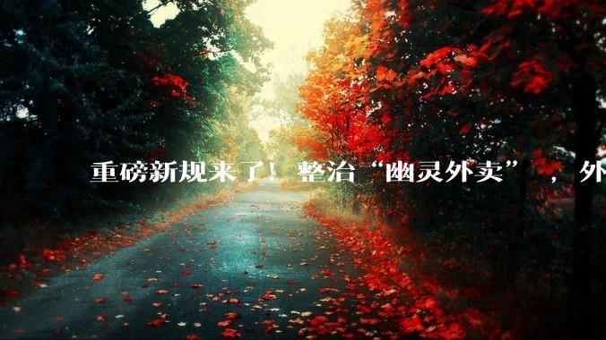 重磅新规来了！整治“幽灵外卖” ，外卖网店名称须与实体经营门面招牌名一致_平台_商家_规定