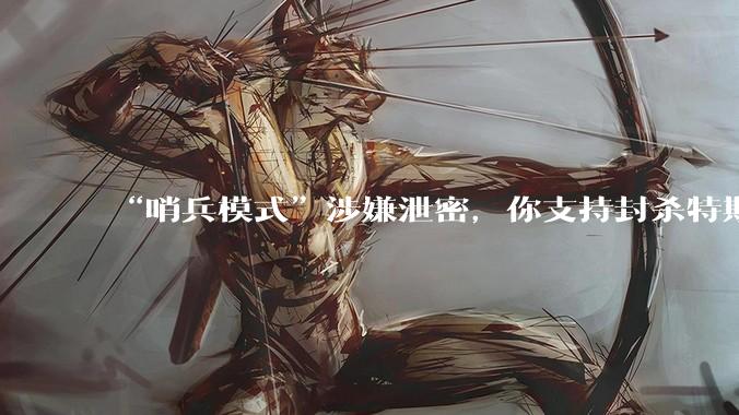 “哨兵模式”涉嫌泄密，你支持封杀特斯拉吗？