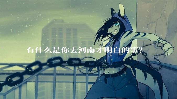 有什么是你去河南才明白的事？