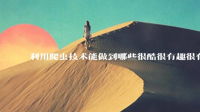 利用爬虫技术能做到哪些很酷很有趣很有用的事情？