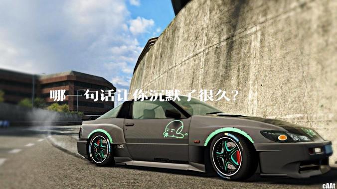 哪一句话让你沉默了很久？